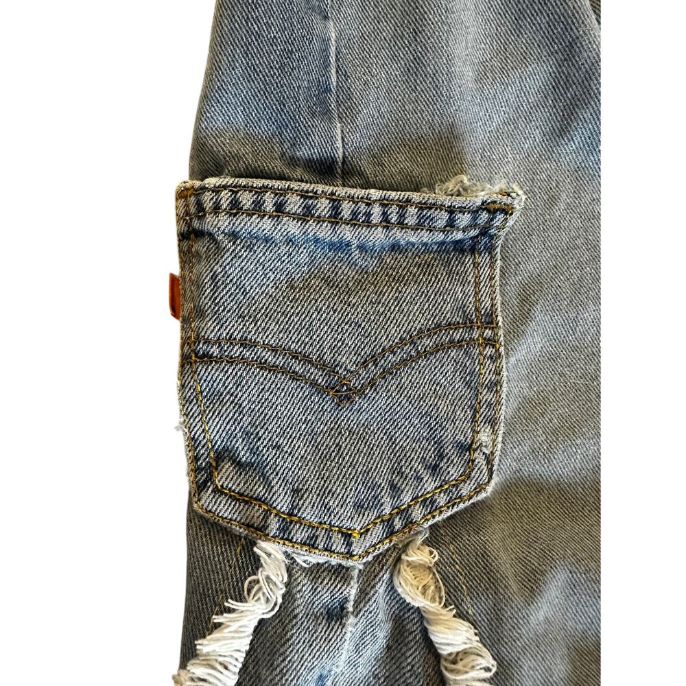 Dr Martens Rare VTG Y2K Flare Jeans W29 L32 Retro Fit Distressed Panel Denim USA - Picture 2 of 12